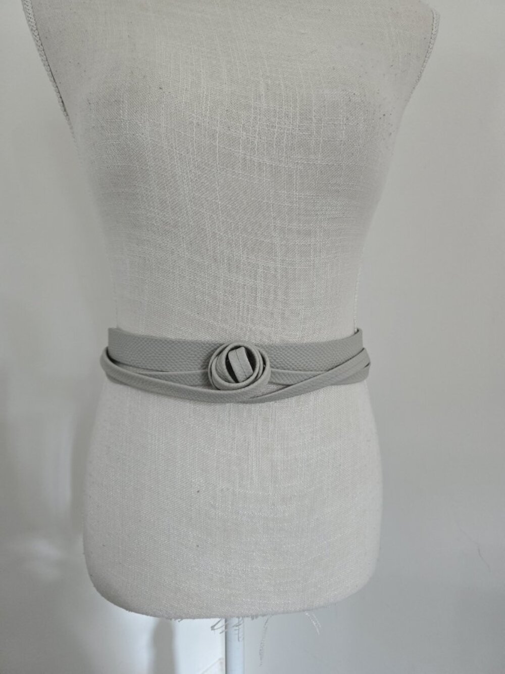 Ada Grey Wrap Belt Croc Snakeskin Reptile Print Leather OS One Size Womens Gray